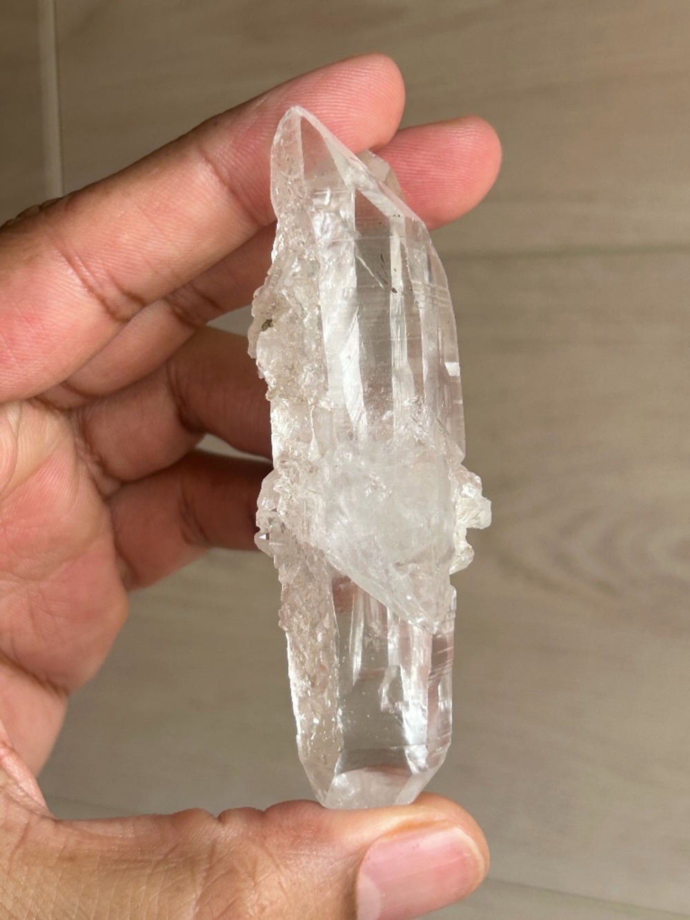 Natural Clear Quartz Twin Crystal Cluster Specimen 88g - Picture 3 of 6